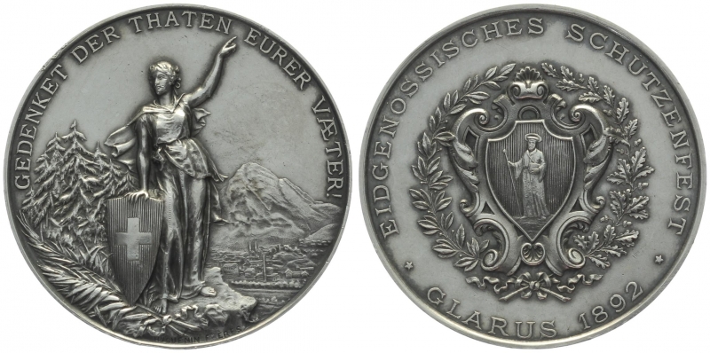 1892 Glarus - Silber - Eidgenössisches Schützenfest